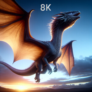 A syrax dragon 3D animated motion graphics UHD 8K