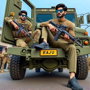 Create a 3d illusion for profile picture where a 22 year old boy...