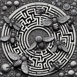 Make the main image still of a circular lybrinth