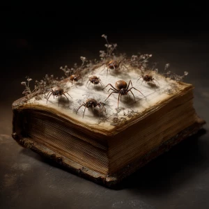 Image of a book Araneae with spiders on it