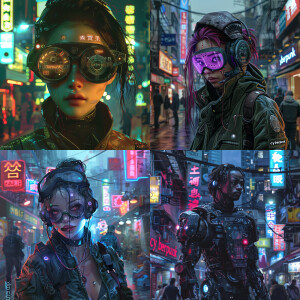 Lucy from cyberpunk in world Star Wars clones background 4k phot...