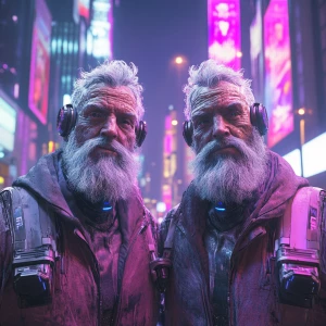 Within a sprawling metropolis, pulsating with vibrant neon and h...