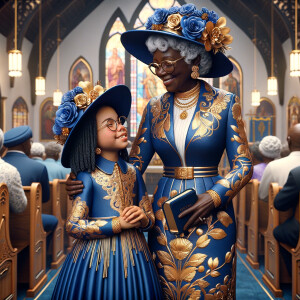 Adjust the 3-D realistic image to depict the African-American gr...