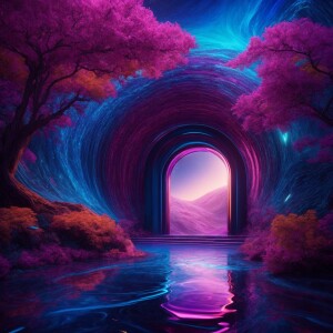 In the depths of a vogue-worthy hypnotic quantum realm, swirling...