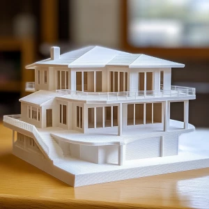 3D printed scale model of a house