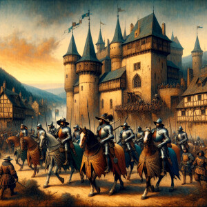 Landsknecht army on the march circa 1525