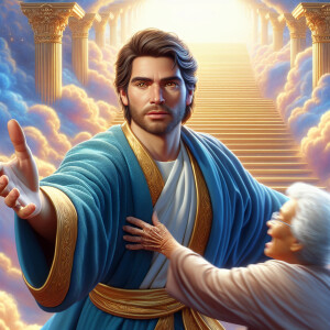 Create a 3-D Realistic image of a handsome African-American Jesu...