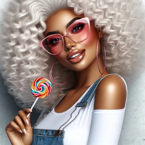 A full length image side view of a vibrant digital art acrylic o...