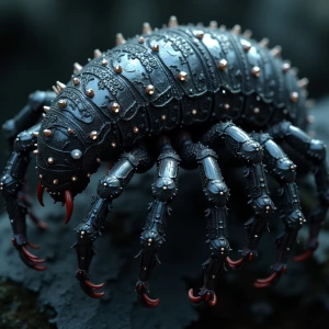 A strikingly elegant gothic crystal crawler, its delicate limbs...