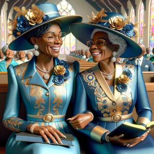 Adjust the 3-D realistic image to depict the African-American gr...