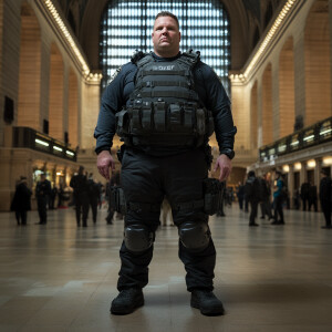 Create a photorealistic body portrait of Ben Rhodes, a fat obese...