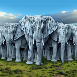 elephant whit impermeable