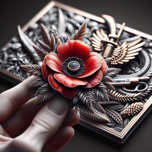 Design an elegant and solemn Memorial Day tribute for our busine...