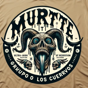 A complicated circular one of a kind logo for the t shirt brand...