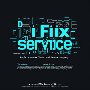 "Design a modern and sleek logo for 'iFix Service,' a premium Ap...