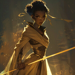 Niobe stands at 5'7" with a commanding presence. Her caramel com...