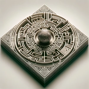 detailed fine lines, orb of time, sacred geometry, celtic maze/m...
