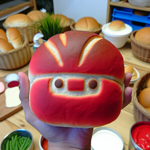 Сделай булочку красной