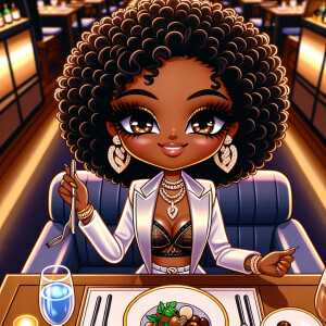 Illustrate a charming Birds Eye view, Chibi-style character of a...