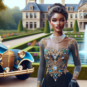 Create a vibrant, 3-D realistic illustration of an light skin, H...