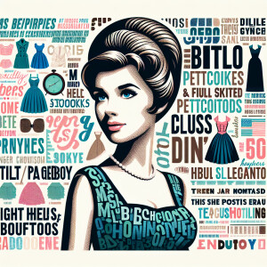Typo-portrait of a 1950’s lady