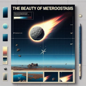 Design a rap album cover  titled "The Beauty of Meteorostasis" t...