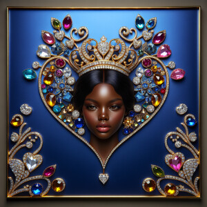 VCraft a 3-D image showcasing the name 'KAREN' in a luxurious go...