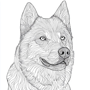 Generate a coloring book-style image in hyper realistic style fe...