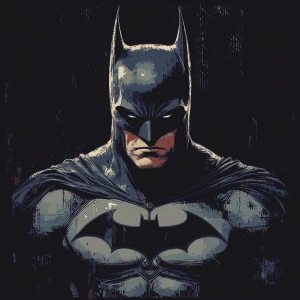 Create an ASCII art representation of the character Batman