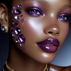 "Create a hyper-realistic portrait of a light-skinned African-Am...