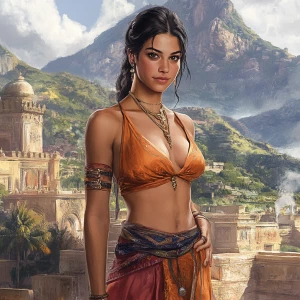 Create an image of Mugala, an illustrious 5th century BC heroine...