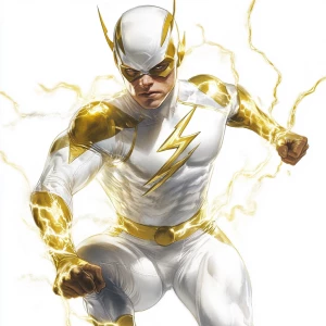 Create adepiction of Godspeed, the DC Comics character, ensuring...