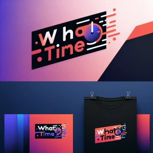 Create a "What Time" logo.