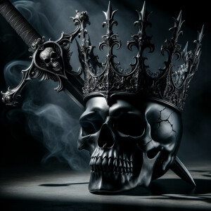 Sword skull black crown