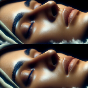 Visualize a person's presence with closed eyes, and a sense of l...