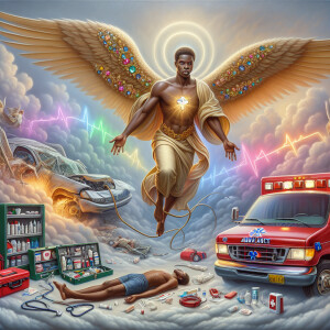 Create a realistic 3D oil painting depicting a scene of emergenc...