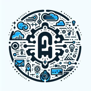 Create a logo for "AIStrategyGuy" that visually communicates the...