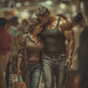 Hyperrealism photo art.a  indian criminal sweaty muscular beefy...