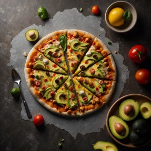design a pizza with marshmellow and mustard and avacado