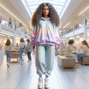 Generate an 3-D realistic image featuring a light skin African-A...