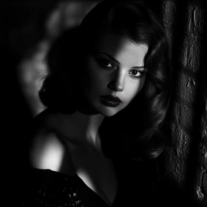 film noir photo, beautiful woman, in the style of Robert Coburn,...
