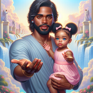 Create a 3D realistic artwork featuring the phrase 'Jesus Saves'...