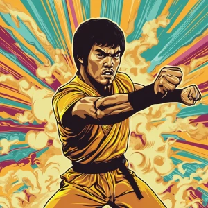 MEME PEPE in GTA art style — Bruce lee Kung Fu fighting — in the...