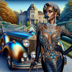 Create a vibrant, 3-D realistic illustration of an light skin, H...