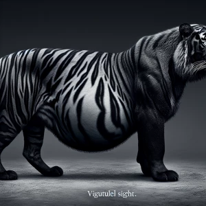 A pregnant all black tiger