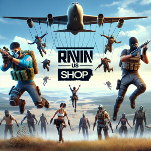 Нарисуй игру PUBG и надпись RONIN US SHOP