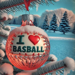 Photorealistic A photo of a 1950s kitschy blown glass Christmas...