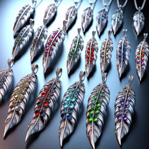 Discover our exquisite selection of sterling silver feather pend...