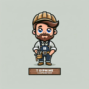 I would like a cartoon Mascot with a small beard and a tool belt...