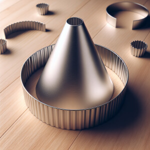 Diseña un molde para galletas con la forma de cono.